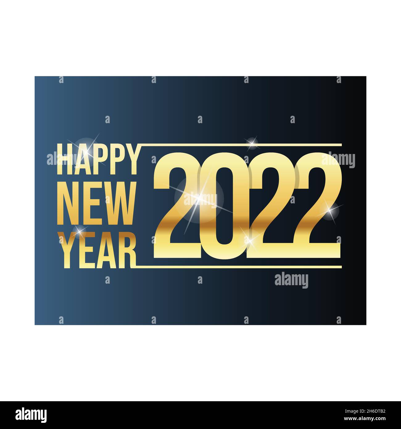 Golden Vector LUXURY text 2022 Felice Anno Nuovo. Design Gold Feste Numbers. Nastro Gold per feste brillanti e festa di inizio anno Illustrazione Vettoriale