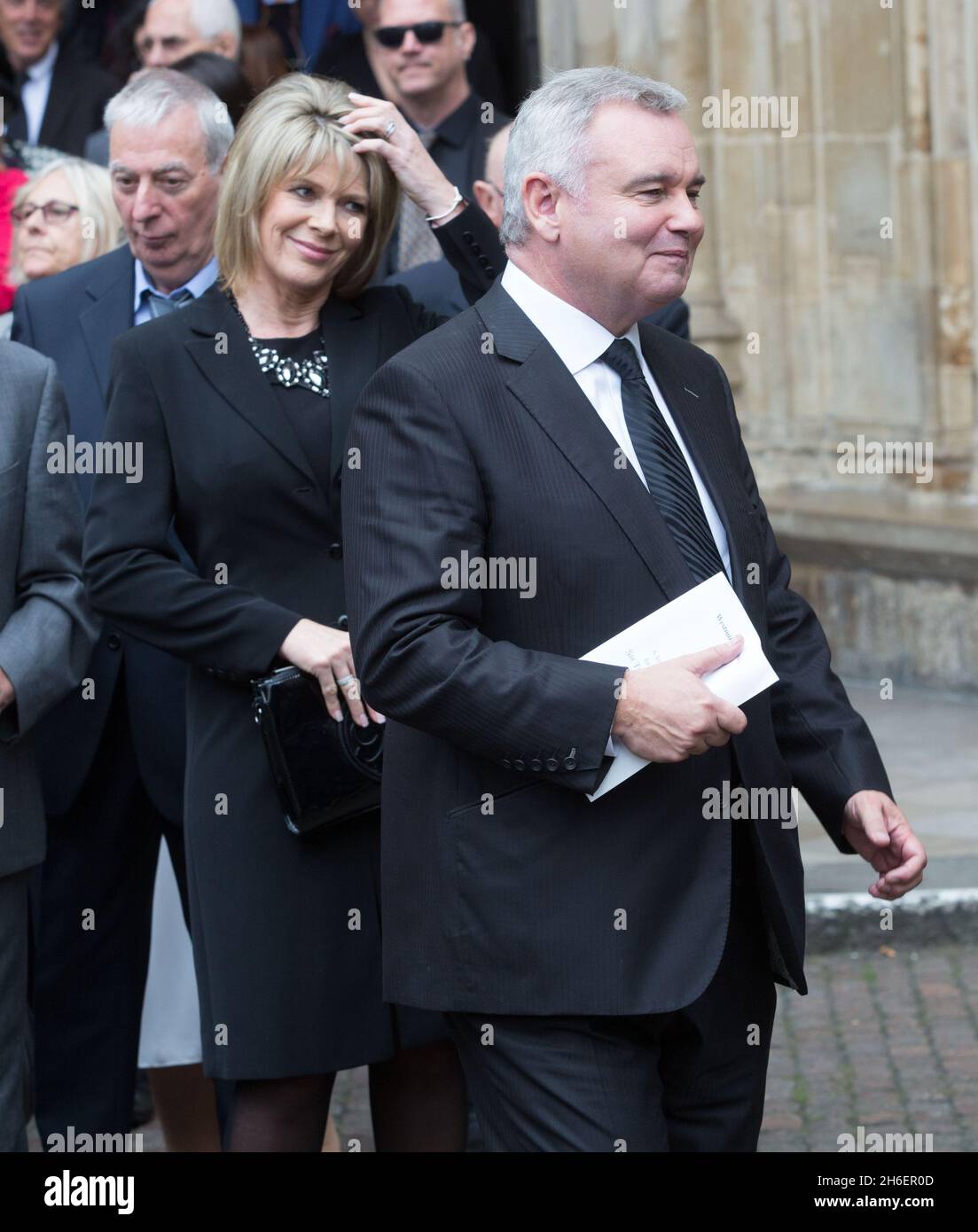 Servizio commemorativo per il tardo Terry Wogan all'Abbazia di Westminster. Spettacoli: Eamon Holmes e Ruth Langsford Foto Stock