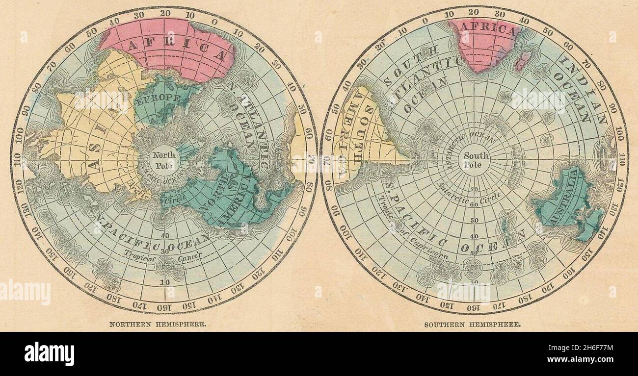 Carta geografica emisfero nord immagini e fotografie stock ad alta