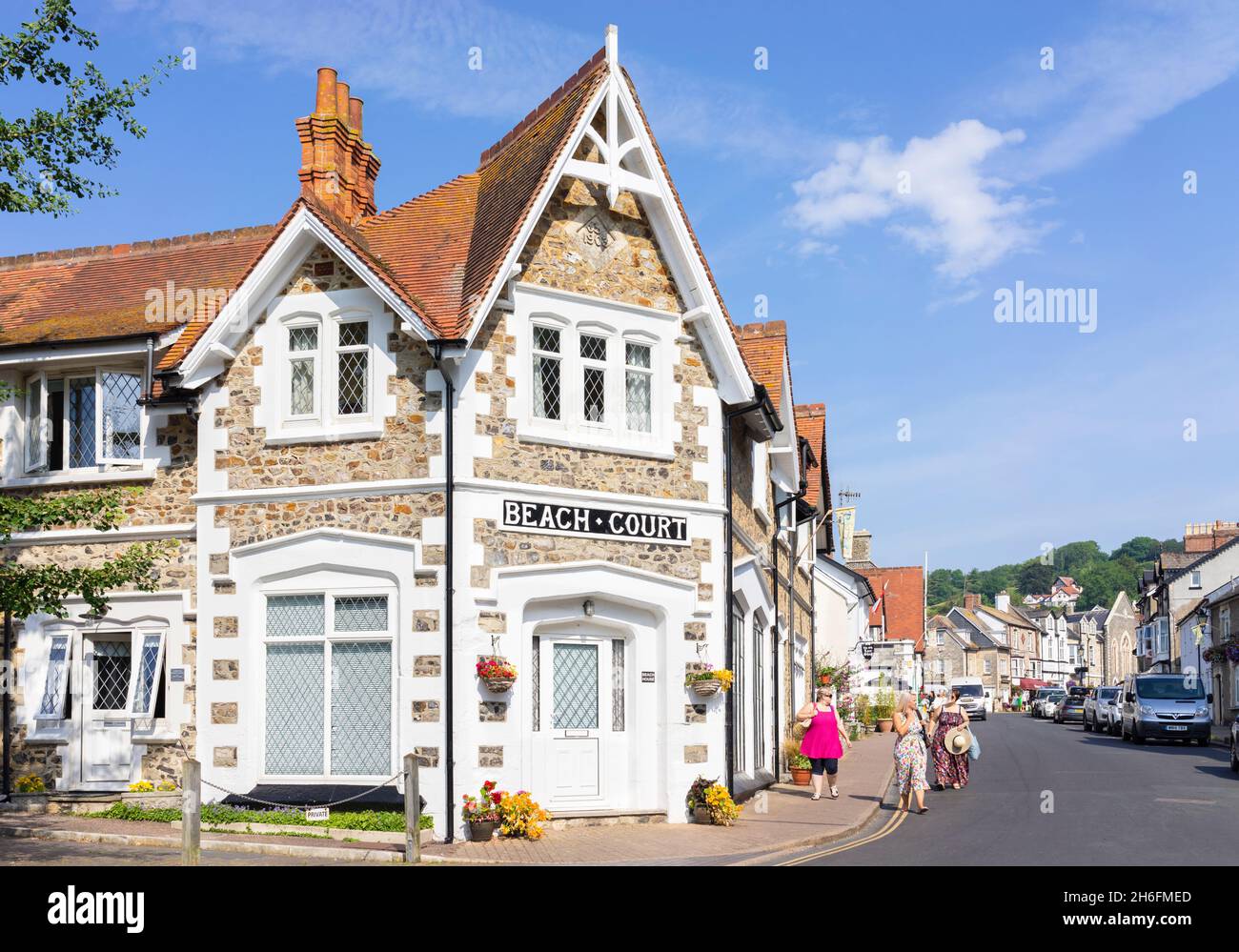 Beer Devon Village Center Beach Court Appartamenti o Appartamenti Fore Street Beer Devon Inghilterra GB Europe Foto Stock