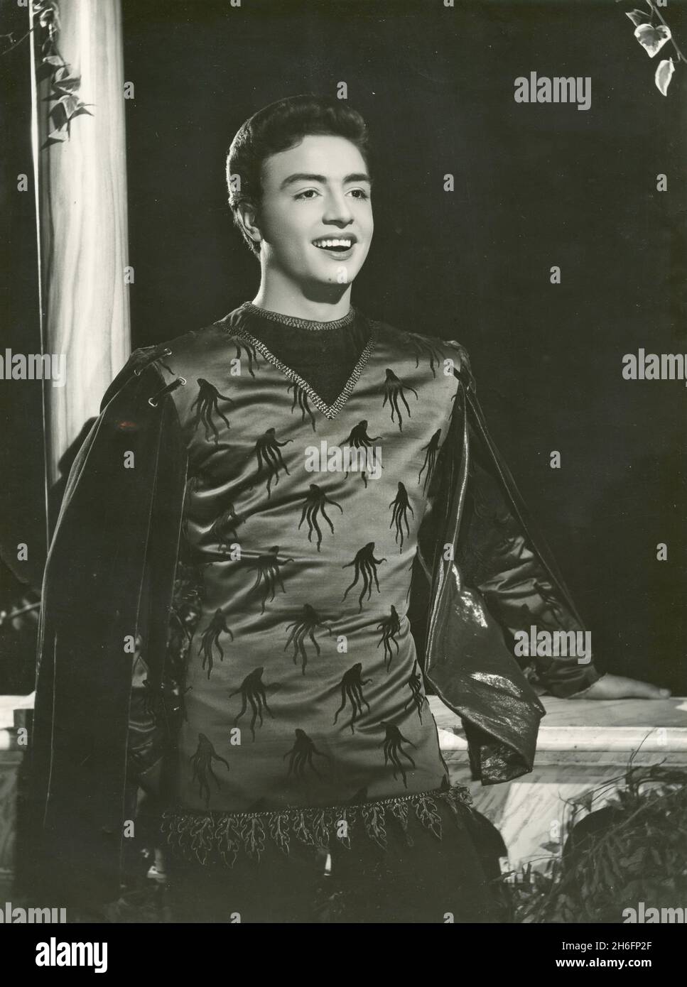 Gino Leurini, attore italiano di cinema e scena, nel film The Wonderful Adventures of Guerrin Meschino, Italy 1952 Foto Stock