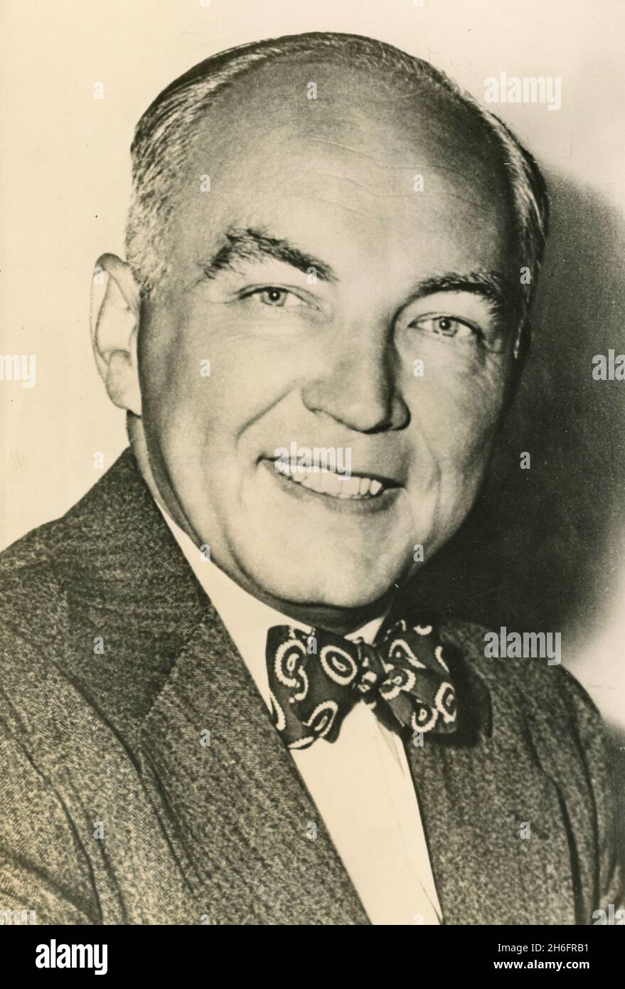 Il moderatore americano di radio talk show George V. Denny Jr. USA 1947 Foto Stock