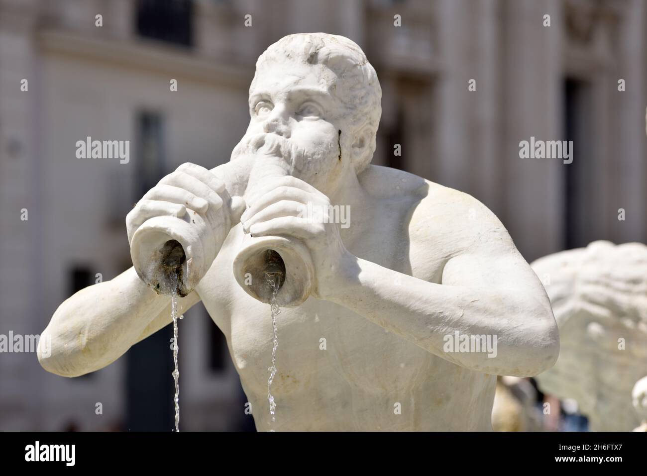 fontana del mor, piazza navona, roma, italia Foto Stock