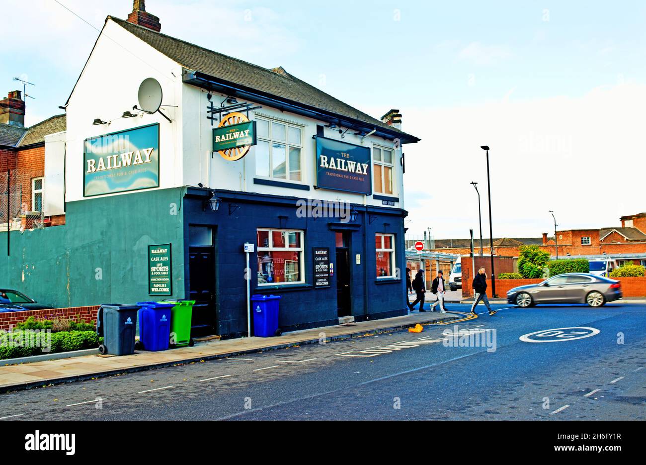 The Railway Pub, West Street, Doncaster, Inghilterra Foto Stock