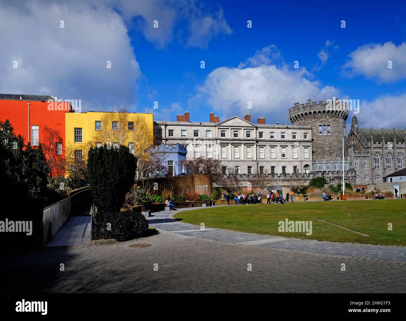 Edifici del Castello di Dublino, Dublino, Irlanda, Repubblica Foto Stock