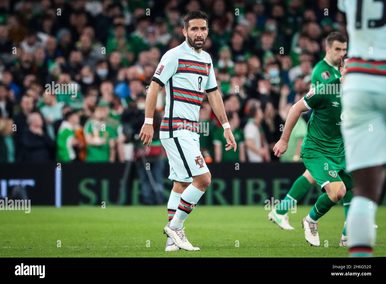 11 novembre 2021, Aviva Stadium, Dublino, Irlanda 2022 FIFA World Cup Qualifier, Irlanda contro Portogallo; Joao Moutinho Foto Stock