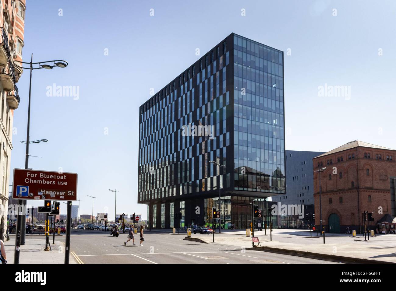 Liverpool, Regno Unito: Mann Island Building No 3, Strand Street. Foto Stock