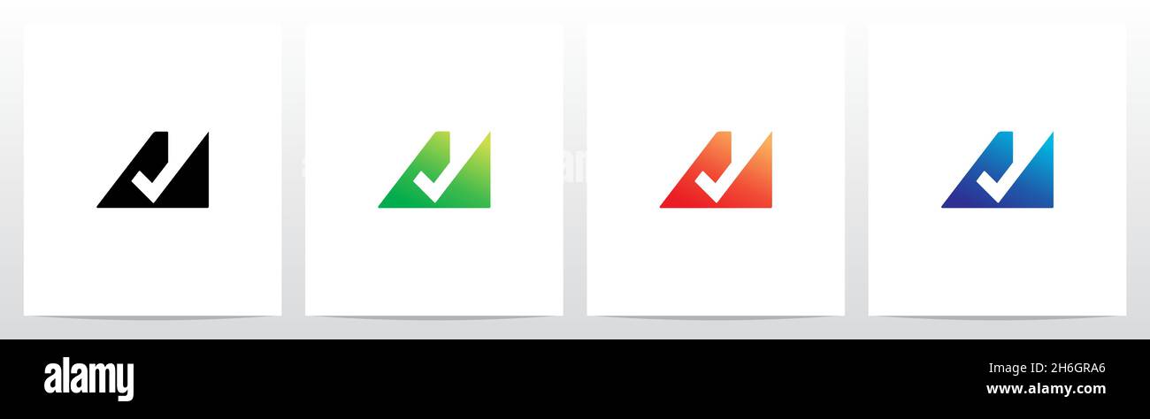 Seleziona simbolo su Modern Letter Logo Design M. Illustrazione Vettoriale