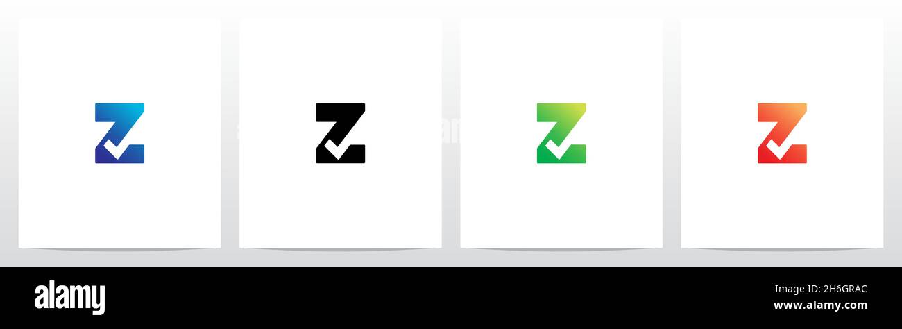 Spunta il simbolo su Modern Letter Logo Design Z Illustrazione Vettoriale