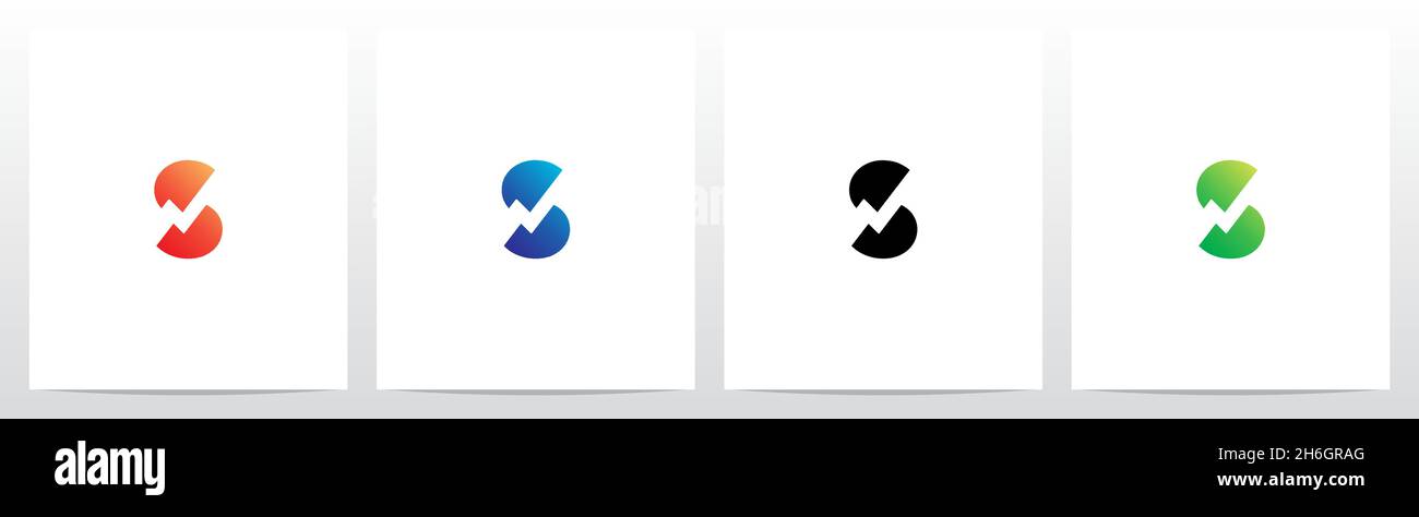 Spunta il simbolo su Modern Letter Logo Design S. Illustrazione Vettoriale