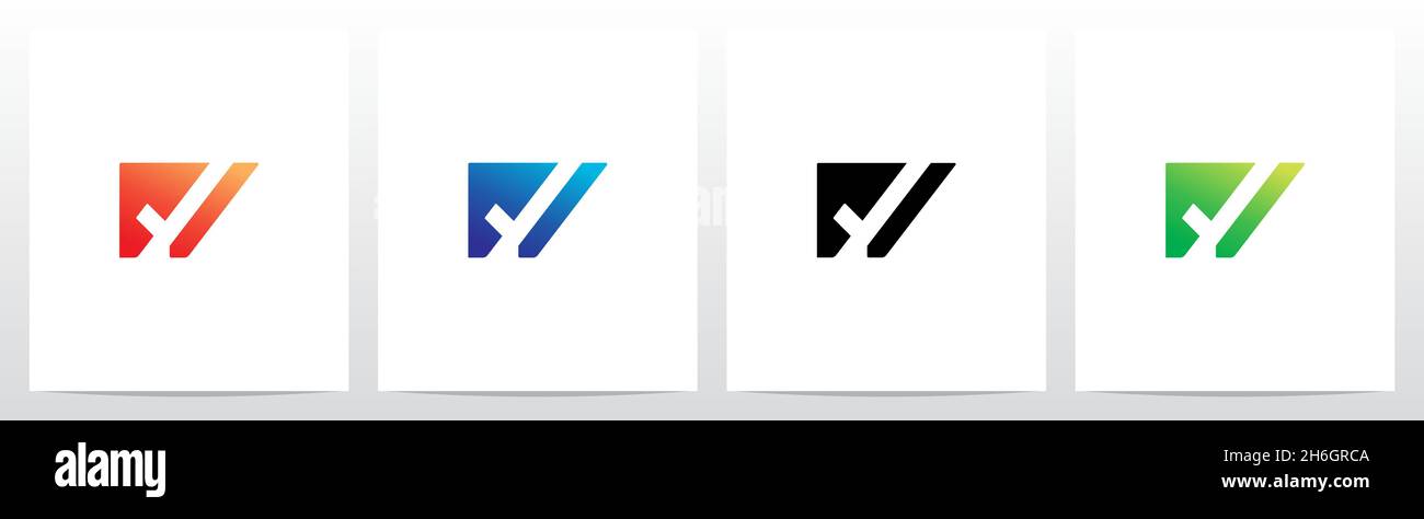 Spunta il simbolo sulla lettera moderna Logo Design W. Illustrazione Vettoriale