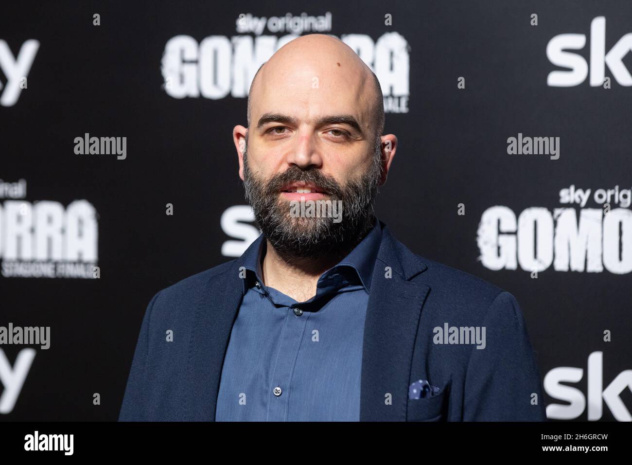 15 novembre 2021, Roma, Italia: Roberto Saviano partecipa alla fotocall al Teatro Brancaccio di Roma della serie originale ''Gomorra - la Serie' (Credit Image: © Matteo Nardone/Pacific Press via ZUMA Press Wire) Foto Stock