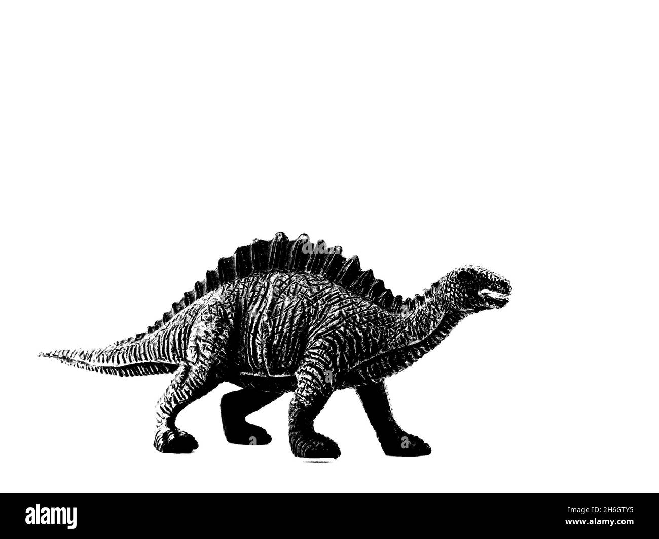 immagine elaborata di dinosauro giocattolo di plastica Foto Stock