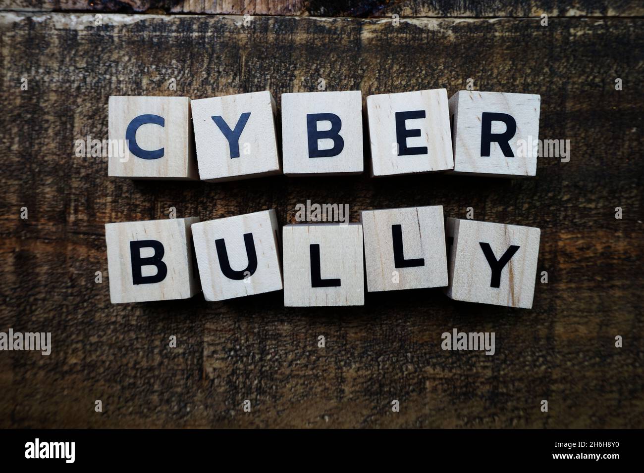 Lettere alfabetiche di Cyber Bully Foto Stock