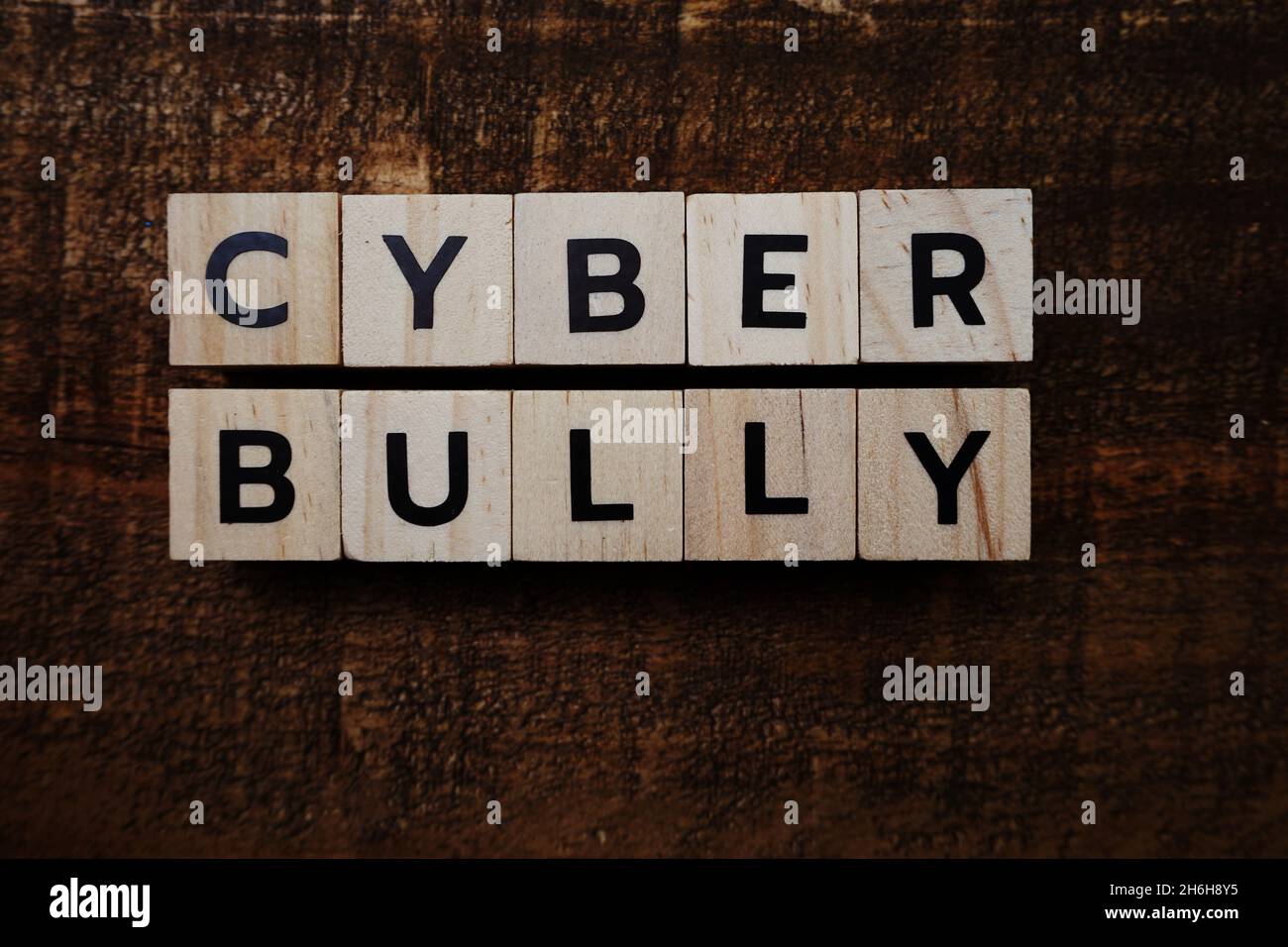 Lettere alfabetiche di Cyber Bully Foto Stock