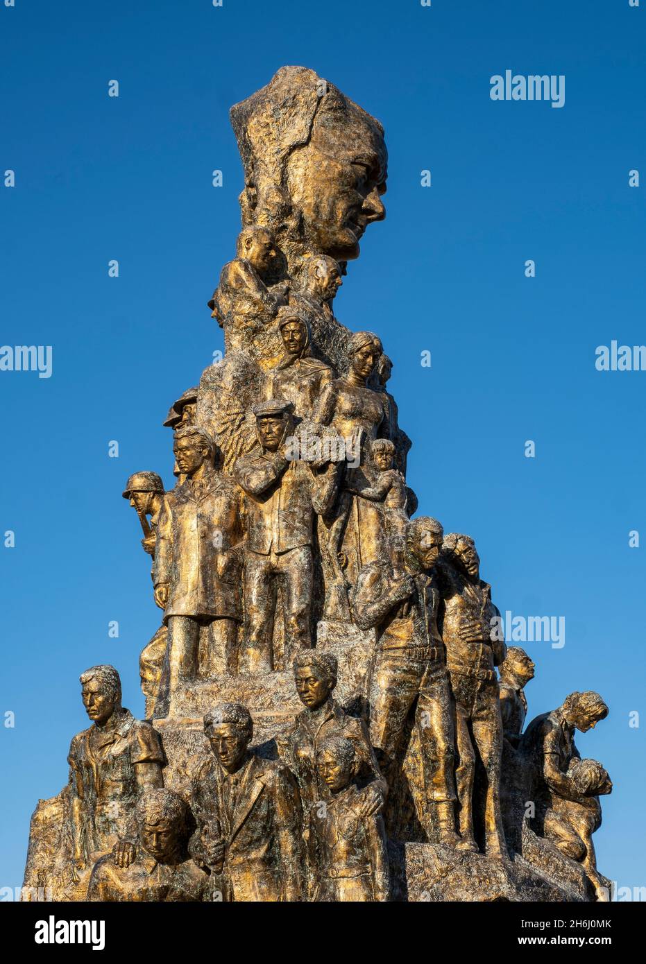 Ataturk Monumento della Vittoria, Zafer Aniti, Famagosta (Gazimagusa), Cipro (parte settentrionale di Cipro). Foto Stock