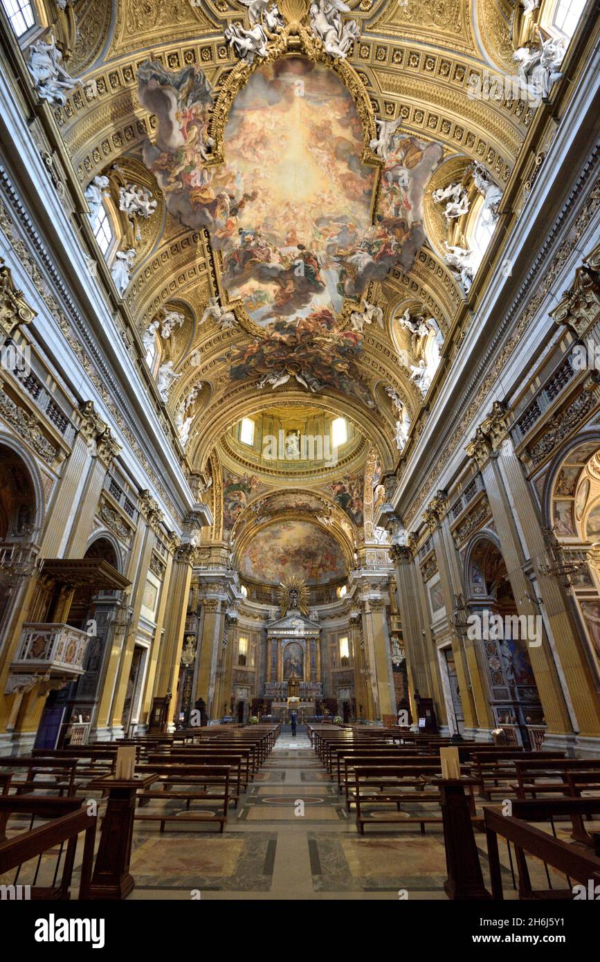 italia, roma, chiesa del gesù interno Foto Stock