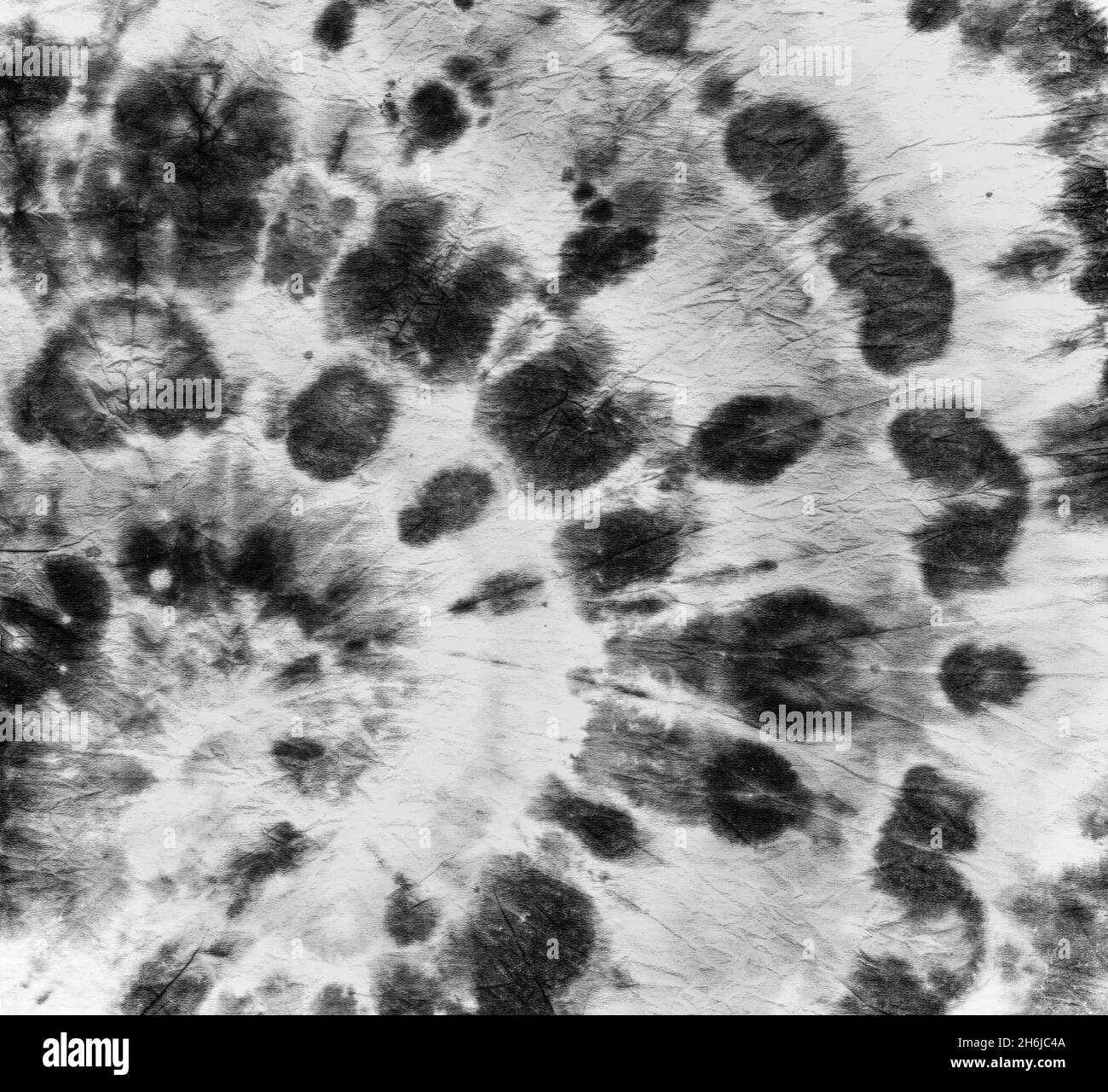 Tessuto tie-dye. Stampa batik grigia. Hippie Foto Stock