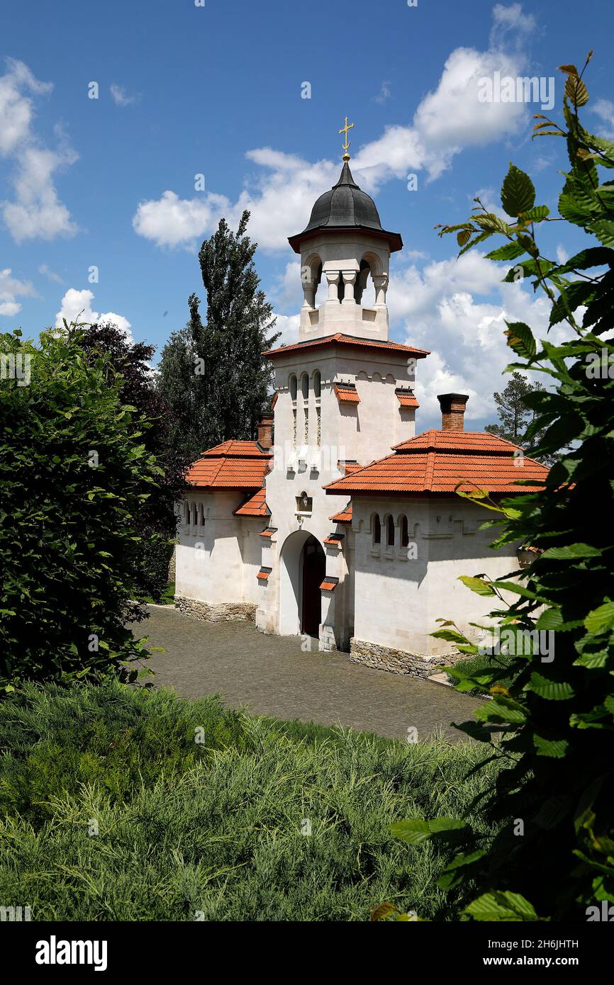 Portico del monastero di Curchi, Curchi, Moldavia, Europa Foto Stock