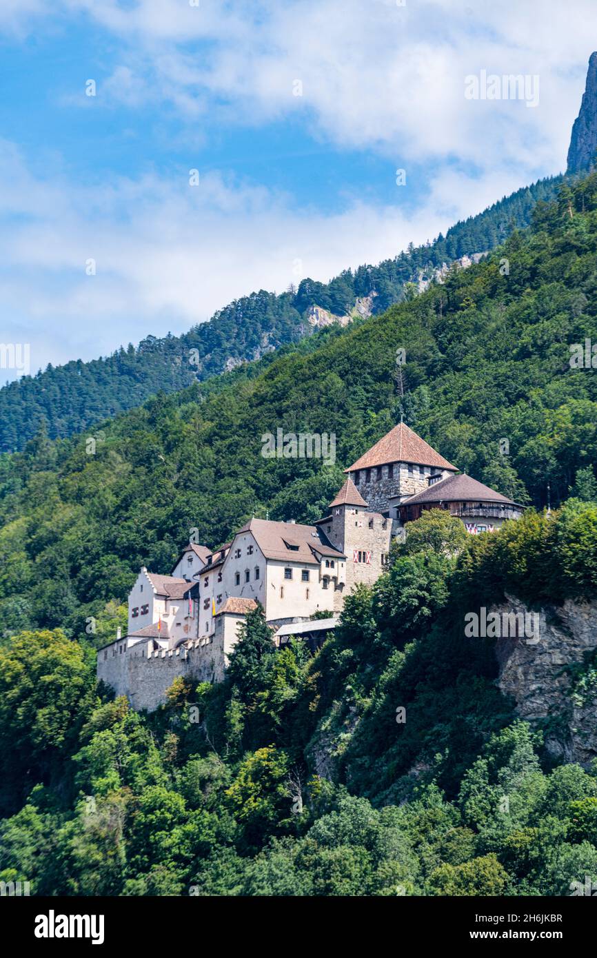 Il castello di Vaduz, Vaduz, Liechtenstein, Europa Foto Stock