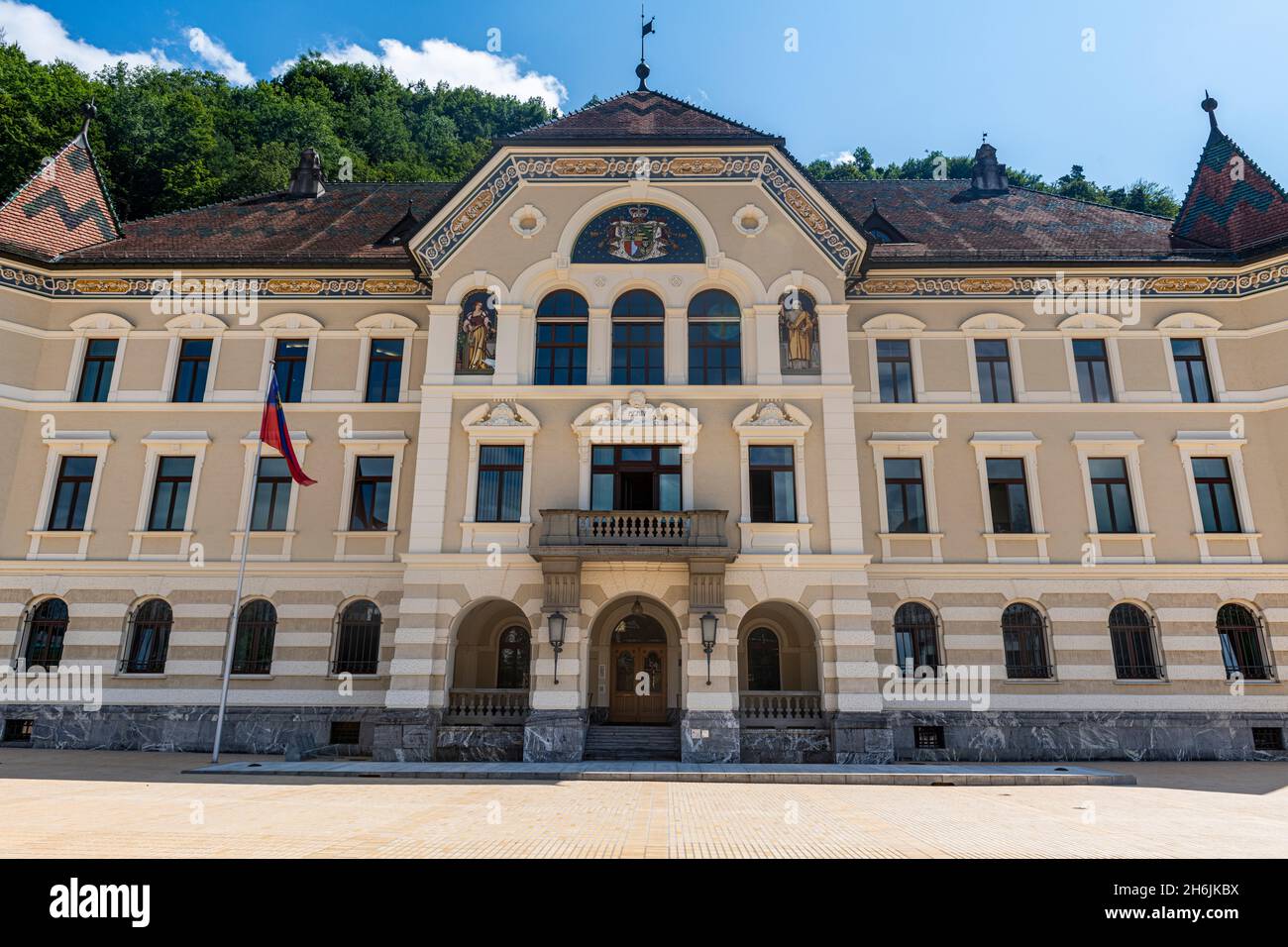 Governo del Liechtenstein, Vaduz, Liechtenstein, Europa Foto Stock