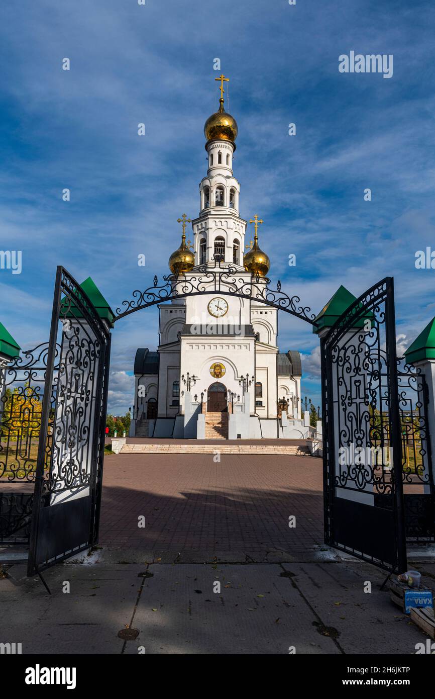 Abakan Cattedrale della Trasfigurazione, Abakan, Repubblica di Khakassia, Russia, Eurasia Foto Stock