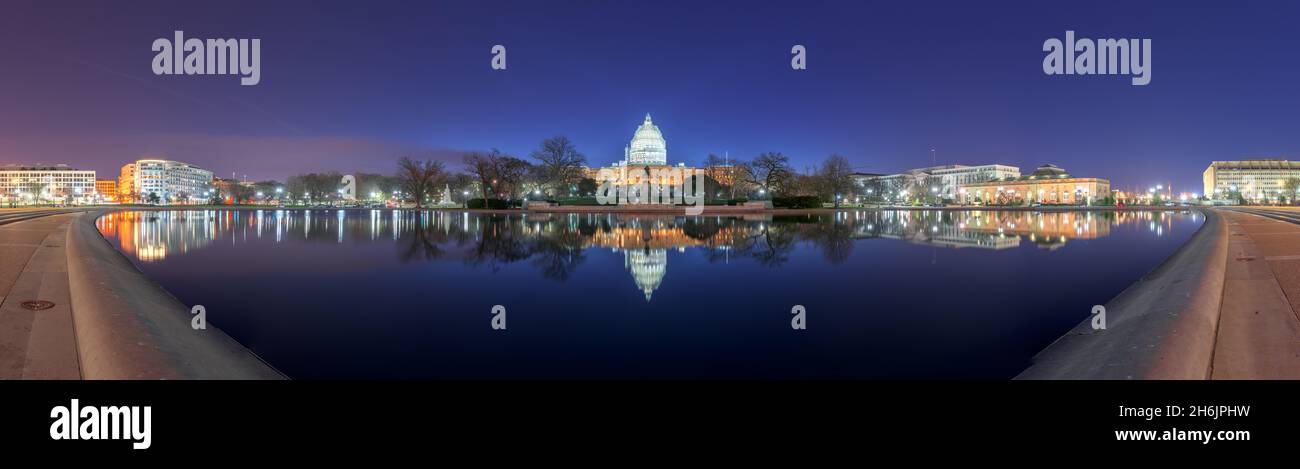 Washington, D.C. al Campidoglio durante la notte. Foto Stock