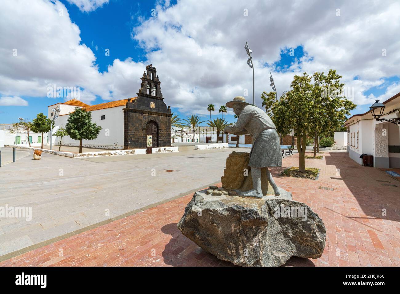 Chiesa di Sant'Anna (Iglesia de Santa Ana, Casillas del Angel, Puerto del Rosario, Fuerteventura, Isole Canarie, Spagna, Atlantico, Europa Foto Stock