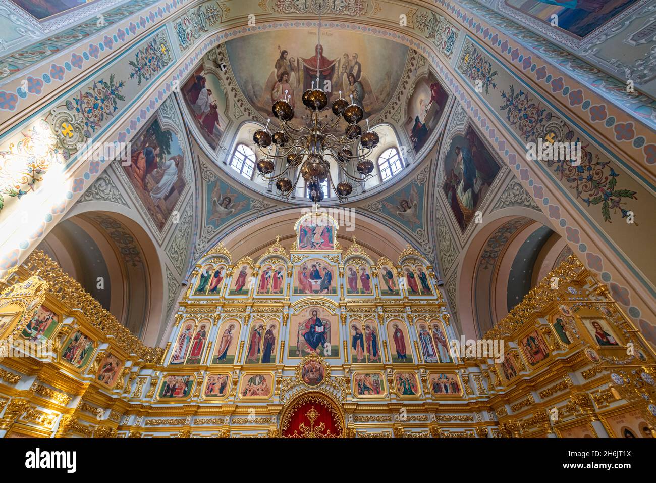 Interni, Cattedrale, Sviyazhsk, Repubblica del Tatarstan, Russia, Europa Foto Stock