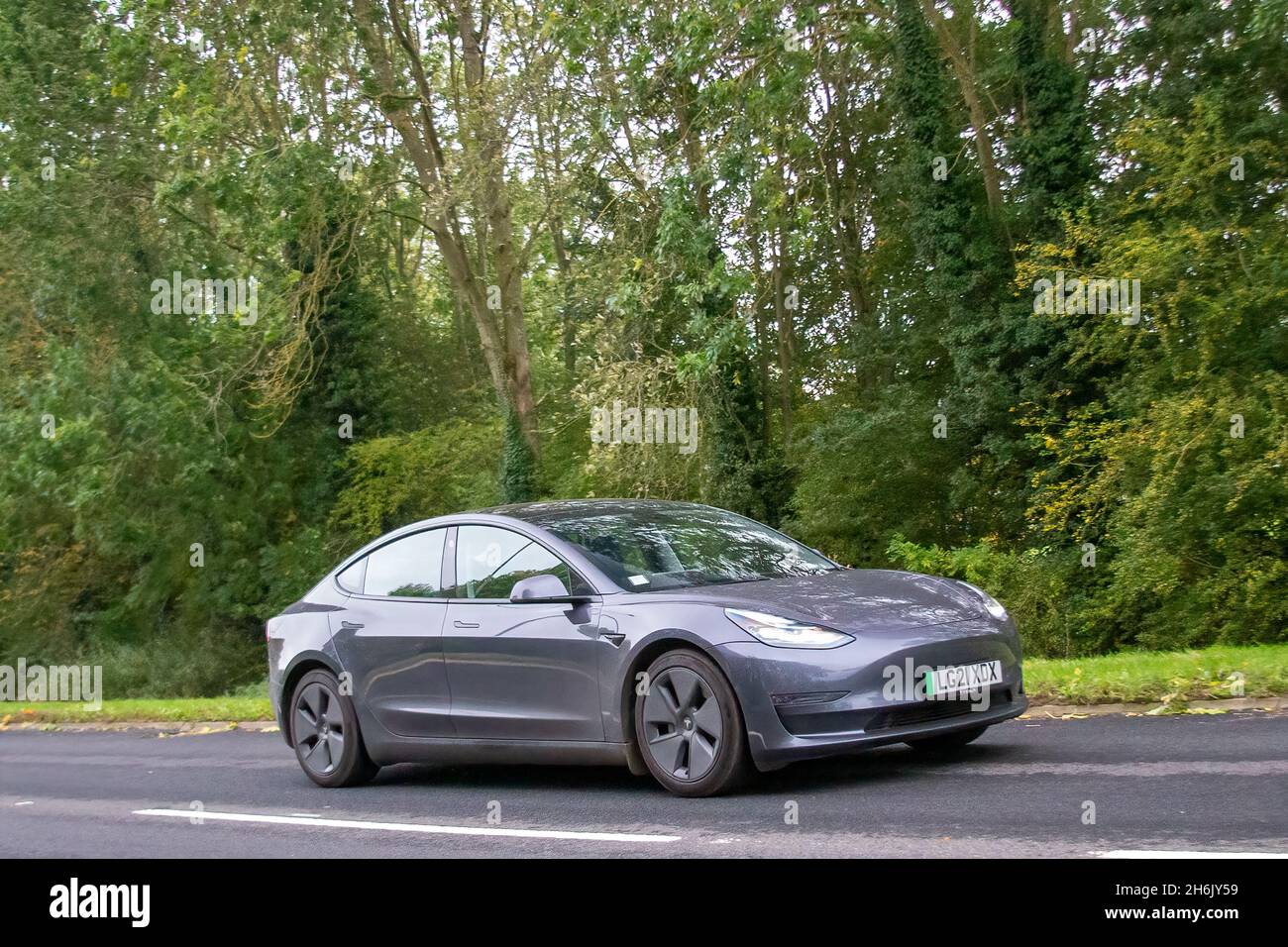 2021 vettura elettrica Tesla Foto Stock