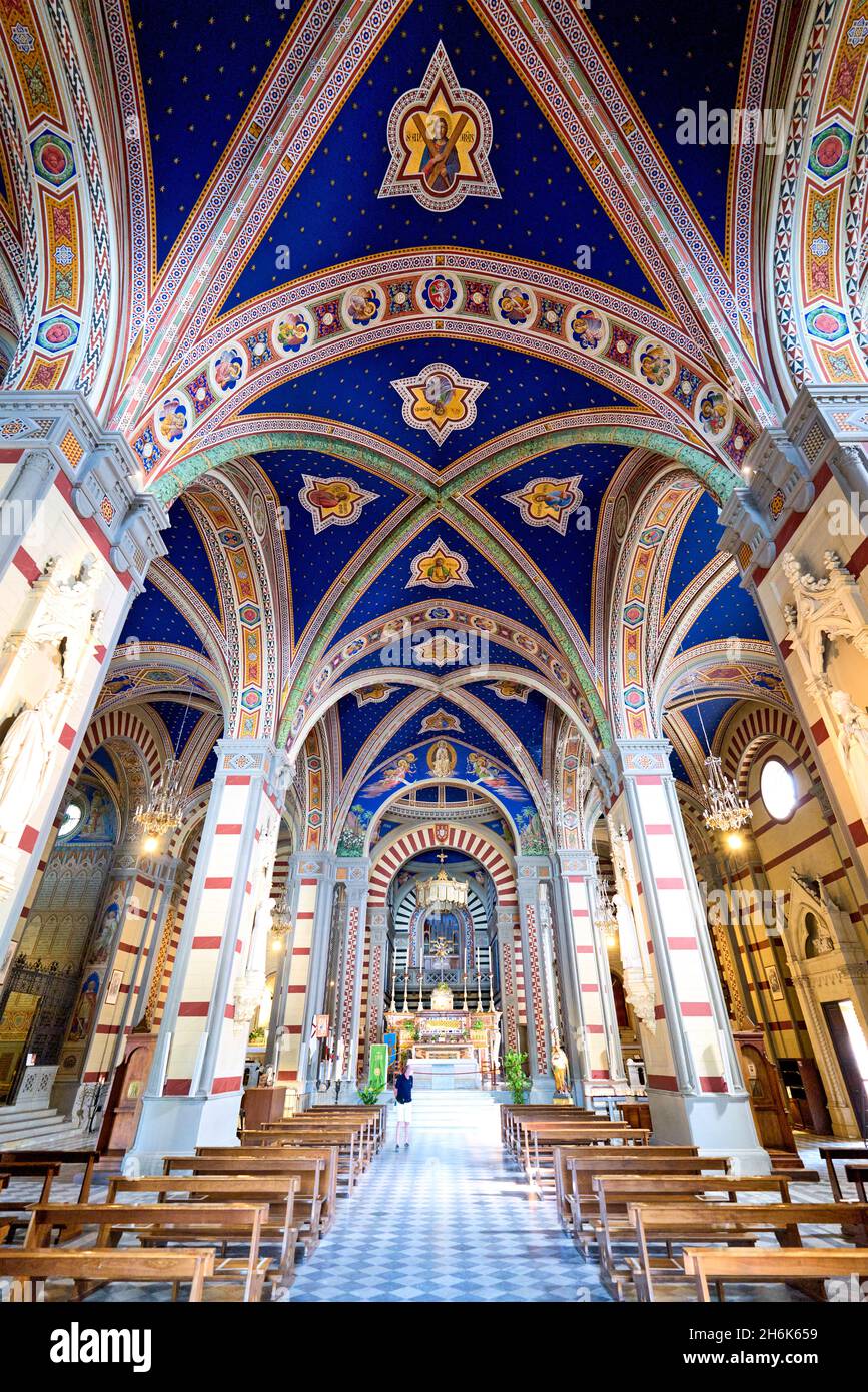 Cortona Arezzo Toscana Italia. Basilica Santa Margherita collina Foto Stock