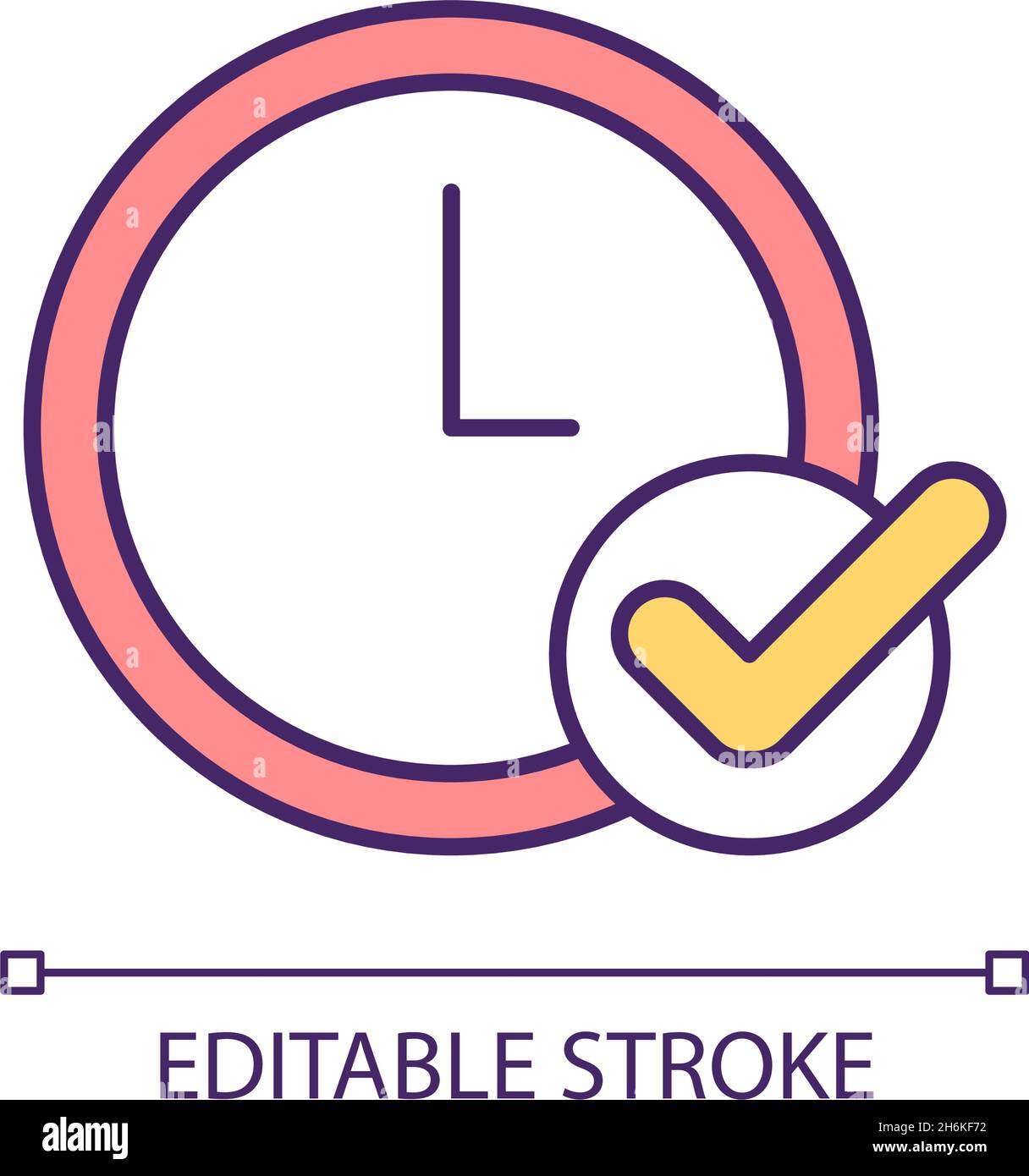 Icona di colore RGB puntualità Illustrazione Vettoriale