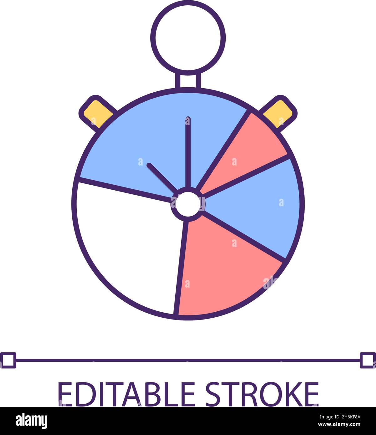 Icona del colore RGB del cronometro Illustrazione Vettoriale