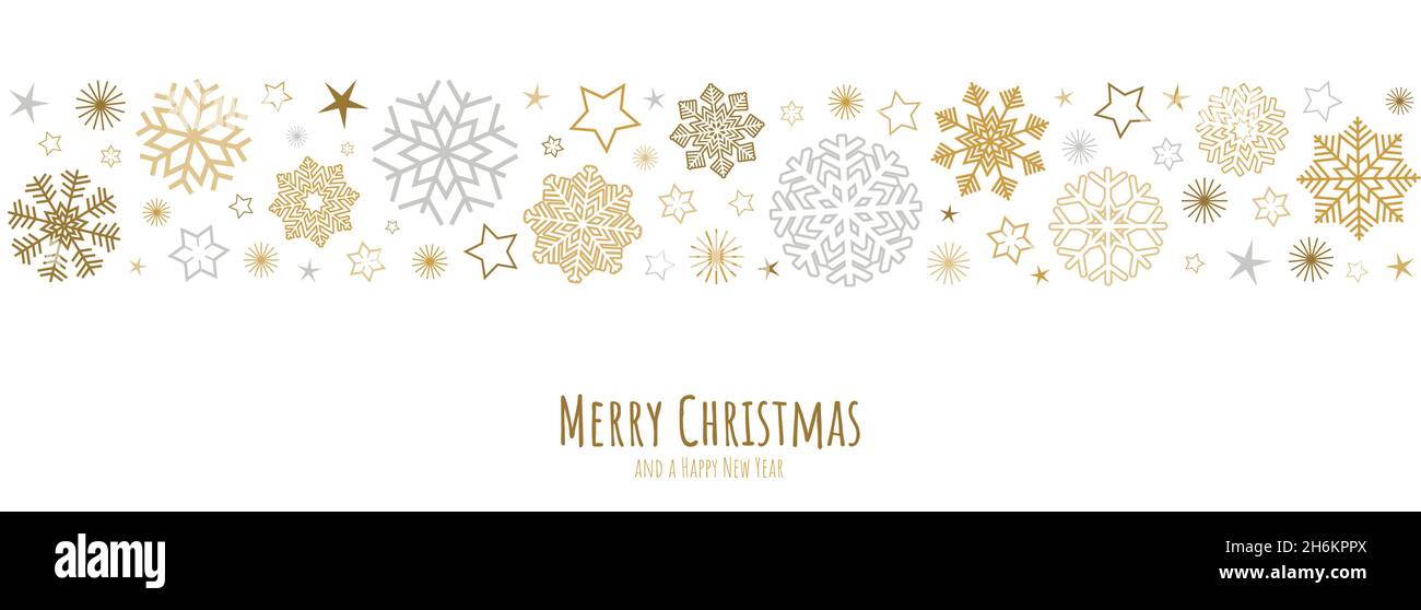 banner vettoriale eps con auguri natalizi con fiocchi di neve per natale e inverno e Capodanno Illustrazione Vettoriale