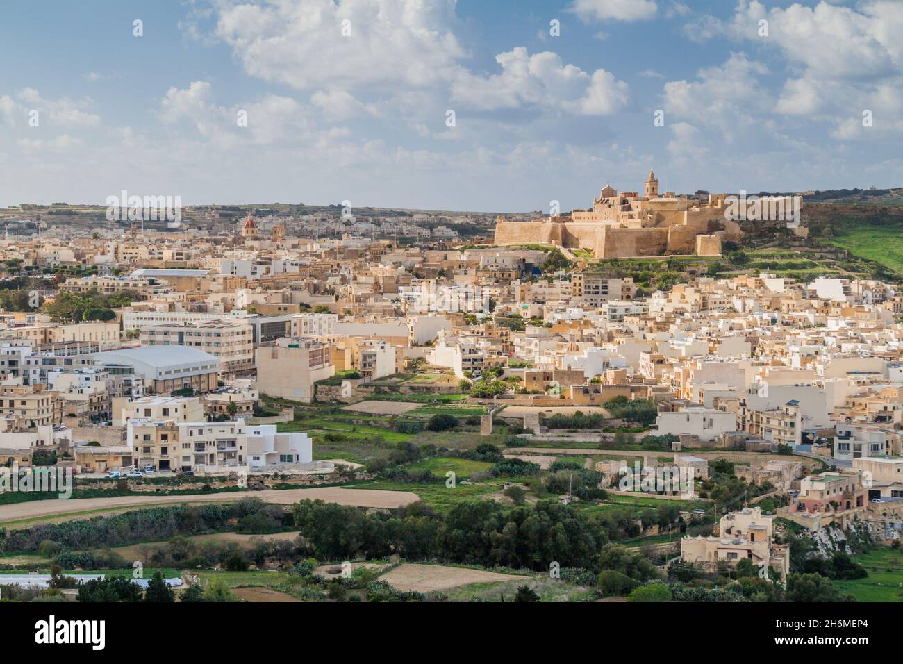 Victoria e la Cittadella, Gozo Island, Malta Foto Stock