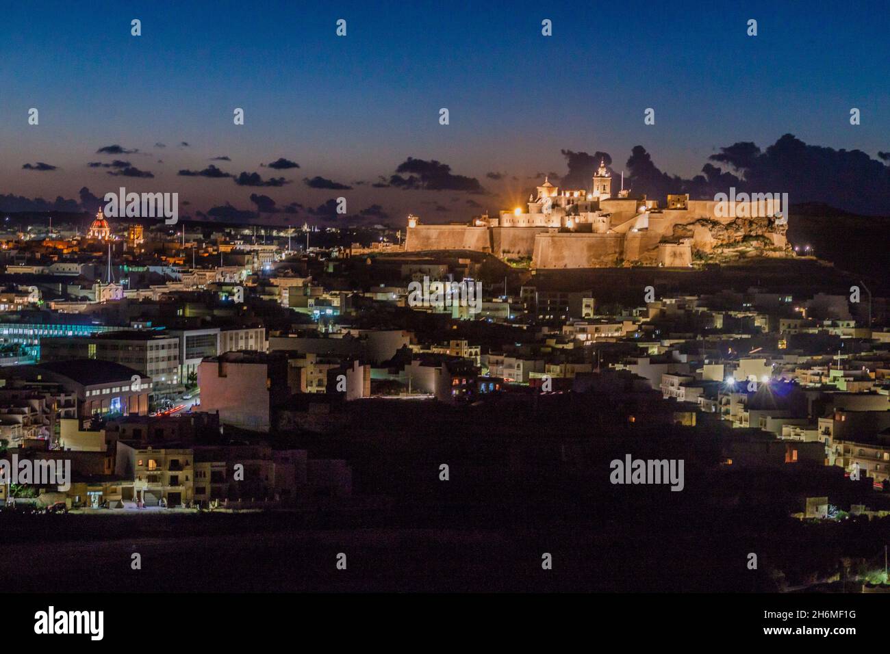Victoria e la Cittadella, Gozo Island, Malta Foto Stock
