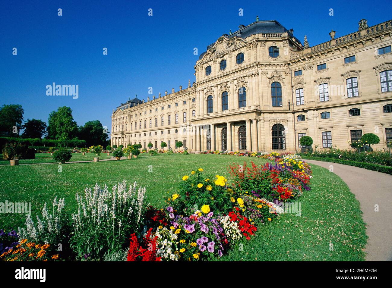 Il Residenz Wurzburg, Baviera, Germania Foto Stock