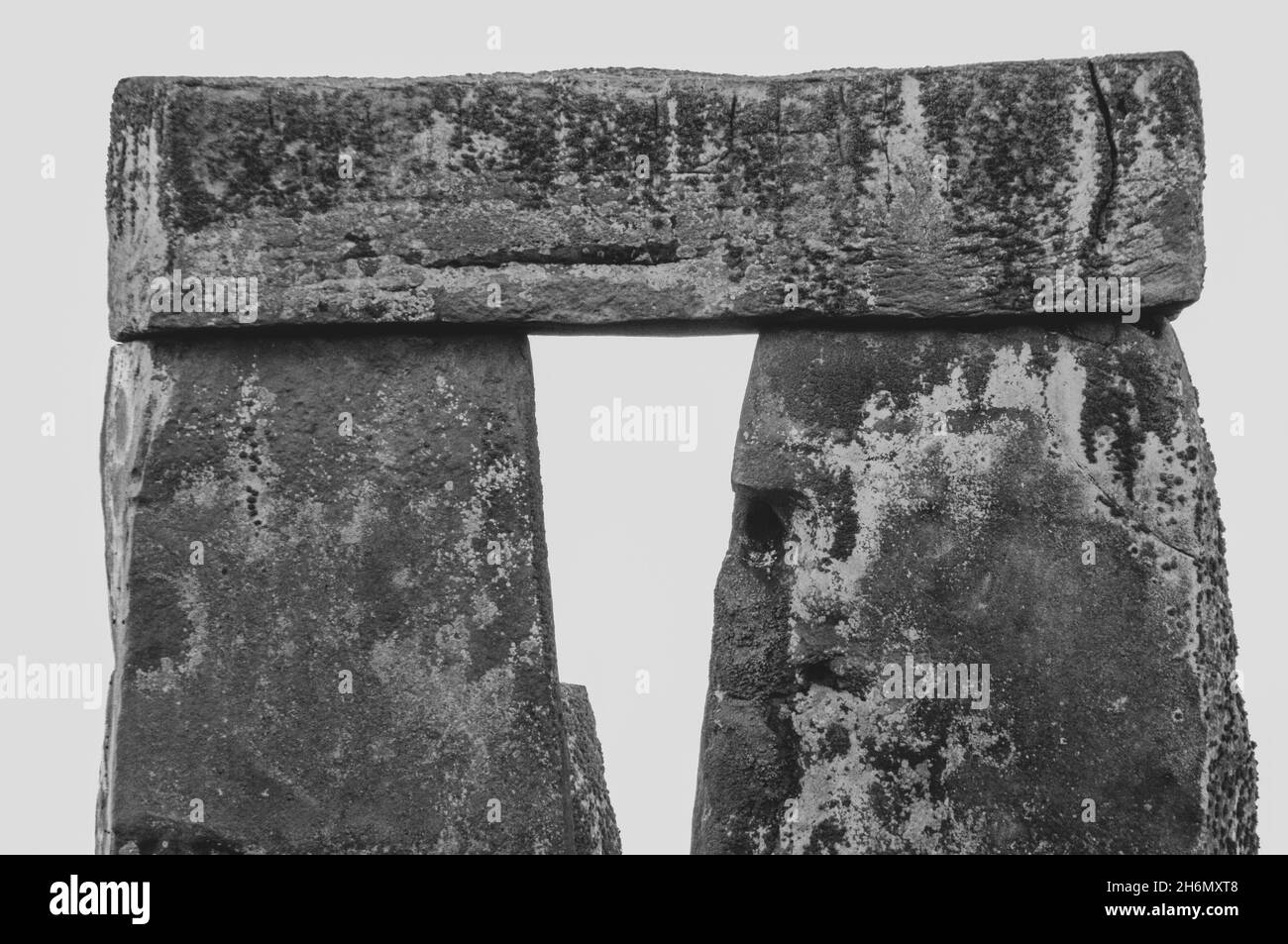 Primo piano della famosa struttura di Stonehenge a Salisbury UK Foto Stock