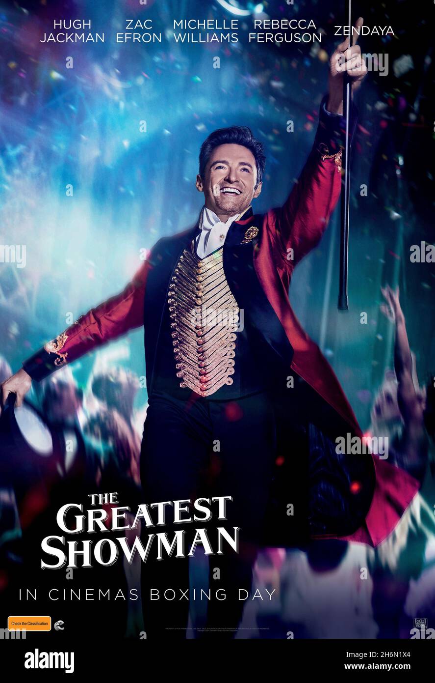 DATA DI USCITA: 20 dicembre 2017 TITOLO: The Greatest Showman CASA DI PRODUZIONE: Twenth Century Fox REGISTA: Michael Gracey TRAMA: Ispirato dall'immaginazione di P.T. Barnum, The Greatest Showman è un musical originale che celebra la nascita di show business e racconta di un visionario che è cresciuto da nulla per creare uno spettacolo che è diventato un sensation.STARRING mondiale: Hugh Jackman come P.T. Barnum, Michelle Williams, Zac Efron, Zendaya poster art. (Credit Image: © Twentieth Century Fox/Entertainment Pictures) Foto Stock