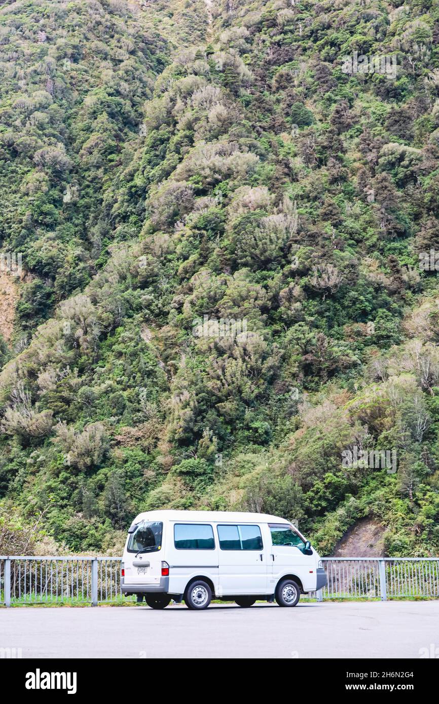 Van in montagna Foto Stock