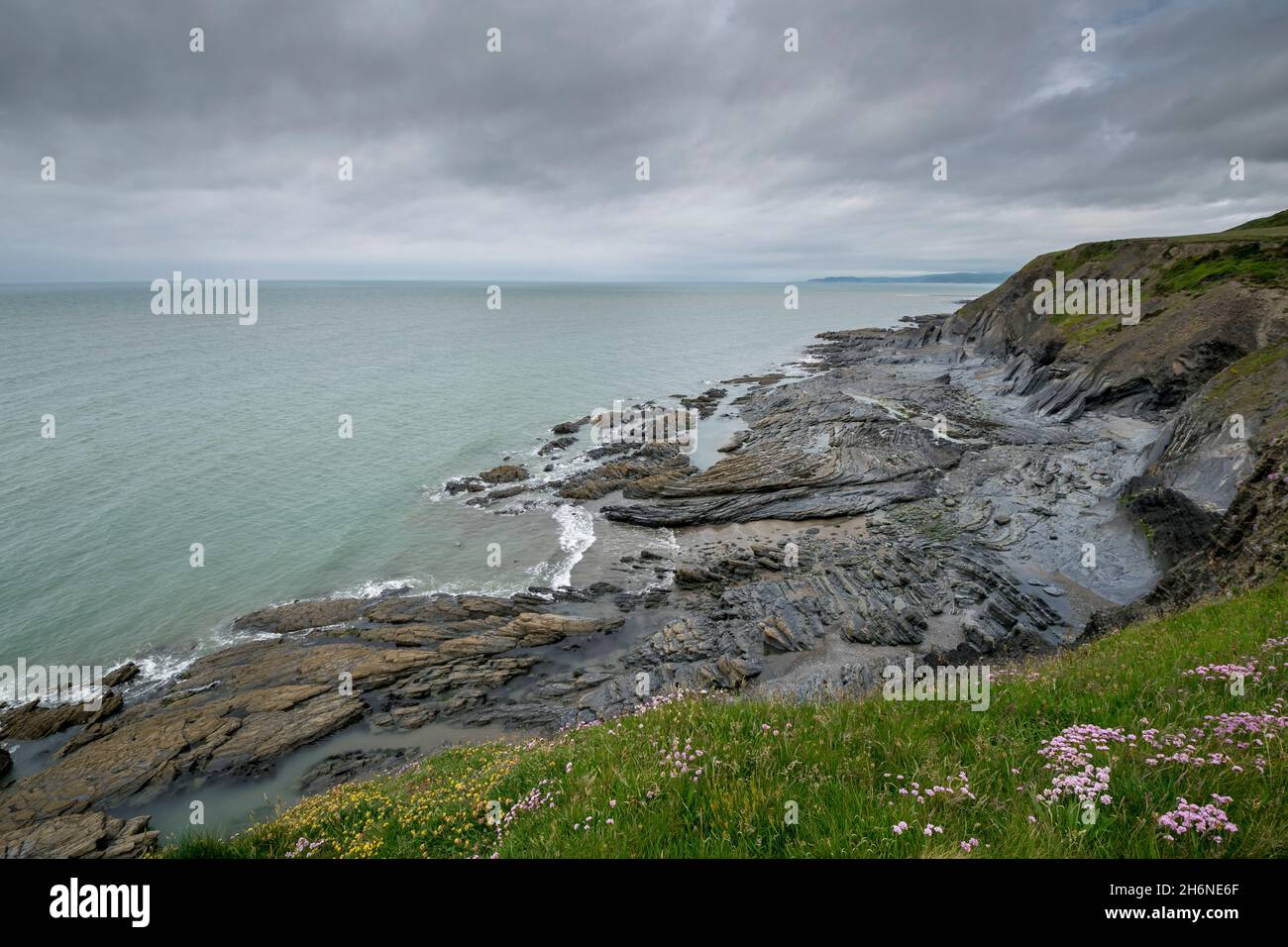 Clarach Bay Ceredigion sulla costa del Galles centrale vicino ad Aberystwyth Foto Stock Clarach Bay Ceredigion sulla costa del Galles centrale vicino ad Aberystwyth Foto Stock