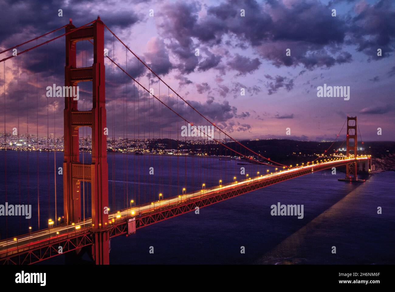 America California San Francisco Golden Gate Bridge San Francisco Bay Foto Stock