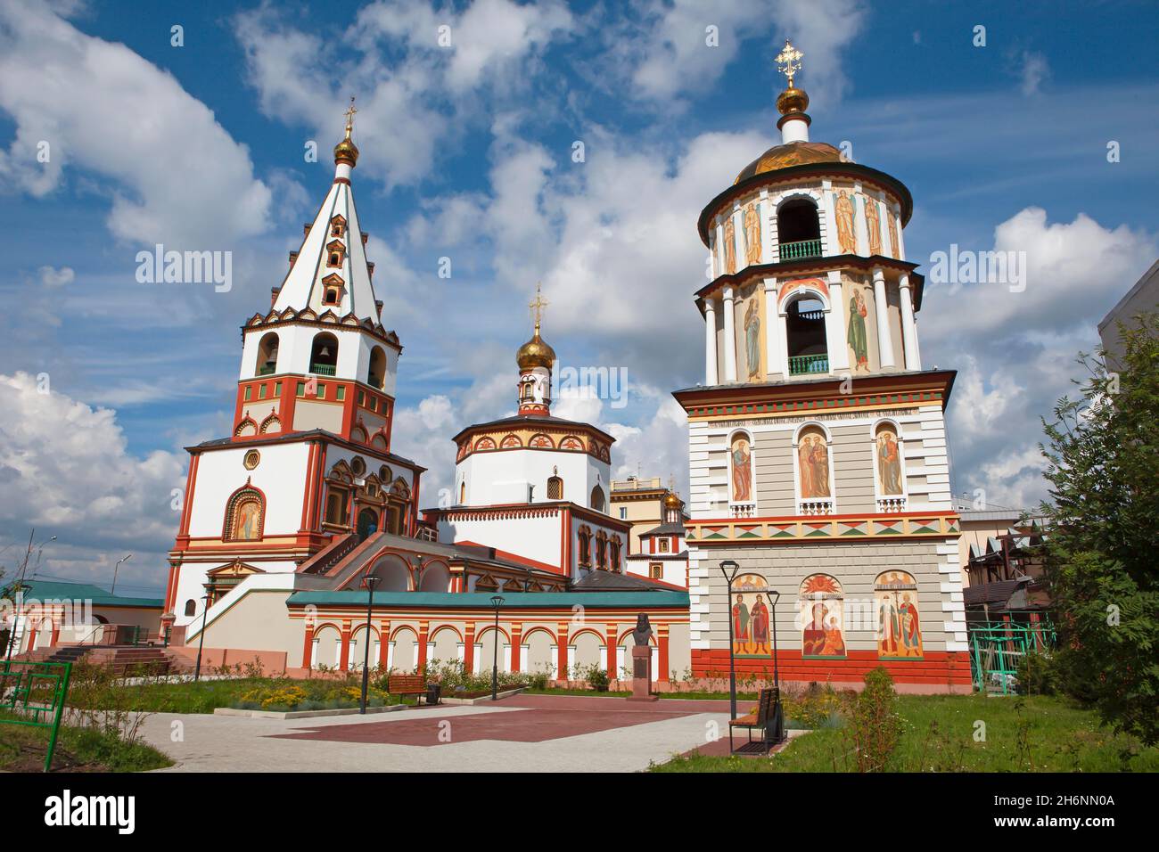 Cattedrale di Epifania, Irkutsk, Provincia di Irkutsk, Siberia, Russia Foto Stock