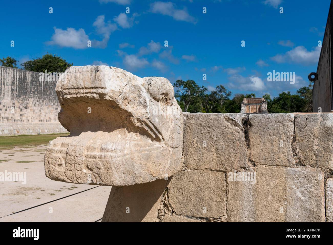 Città precolombiana sito UNESCO, Chichen Itza, Yucatan, Messico Foto Stock