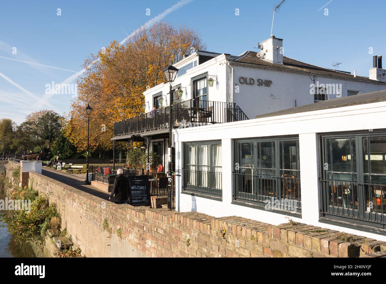 The Old Ship Public House, Upper Mall, Chiswick, Southwest London, Inghilterra, REGNO UNITO Foto Stock