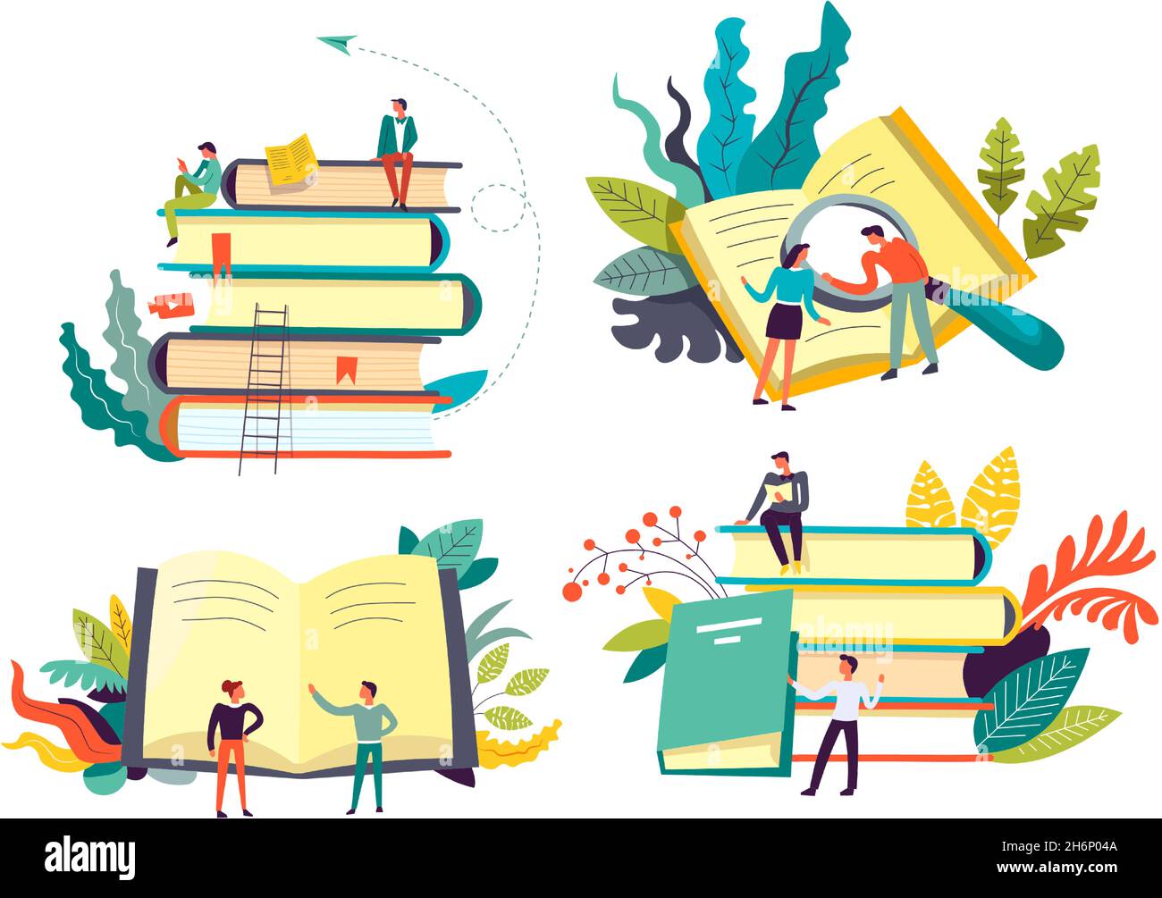 Educazione e miglioramento delle competenze, studio Illustrazione Vettoriale