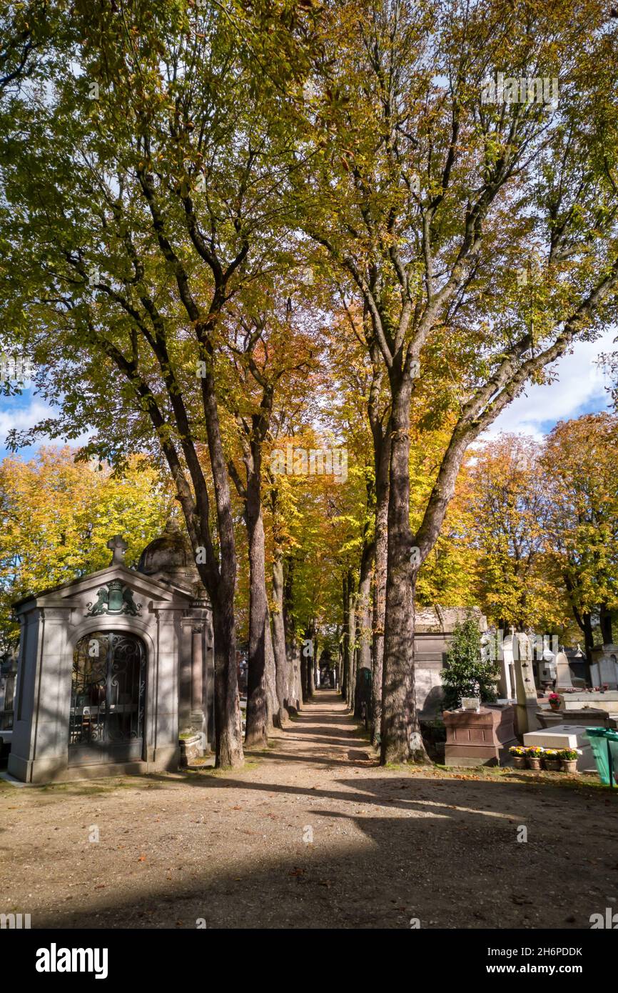 Cimitero di Passy a Parigi Francia Foto Stock