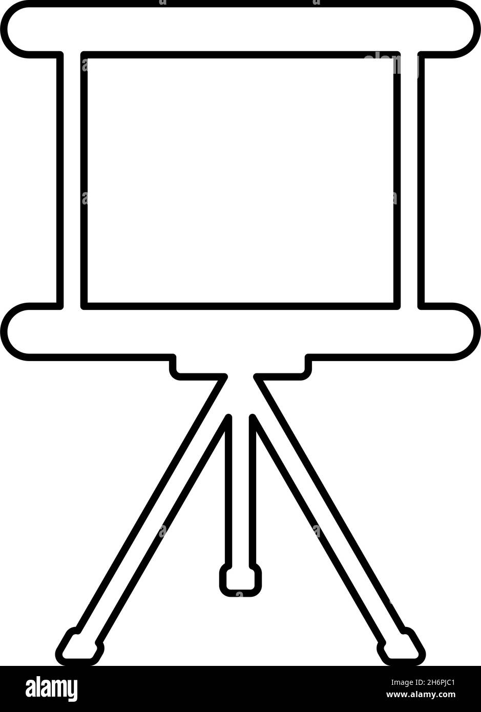 Scheda per presentazioni business screen cartellone proiettore contorno  rullo icona contorno nero colore vettoriale illustrazione piatta stile  semplice immagine Immagine e Vettoriale - Alamy