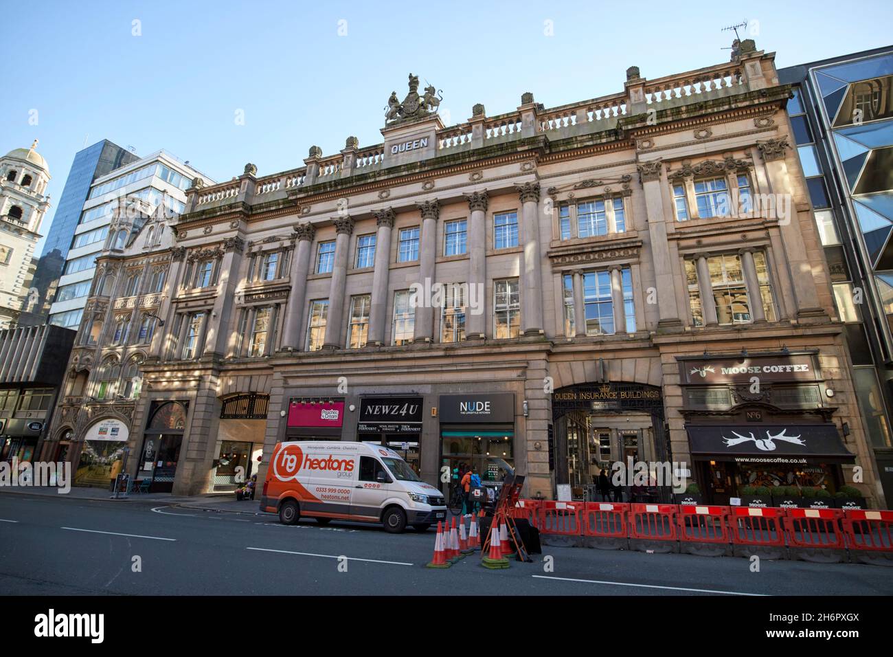 Queen assicurazione edifici dale Street Liverpool merseyside regno unito Foto Stock