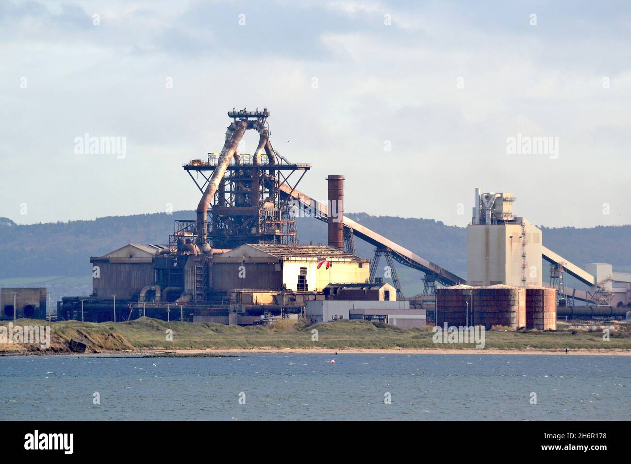 L'ex sito di Redcar Steelworks ora di proprietà di TVCA come parte di Teesside Freeport e il futuro sito Net Zero Teesside Power e Carbon Capture. Foto Stock